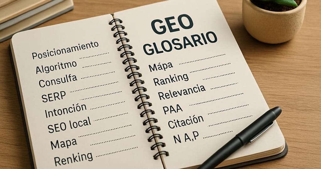Glosario GEO: 20 términos clave para entenderlo